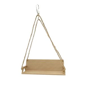 OUTOPEN Funny Bench-Style Bird Swing Creative with Chain Parrot Hanging Bed Swing Hanging Chair Birdcage Decoration Interactive Bird Toy Birdcage Accessories