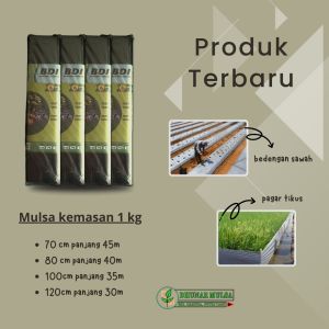 PLASTIK MULSA KILOAN/MULSA HITAM-PERAK ECER 1KG