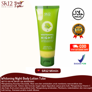 SR12 Whitening Night Body Lotion 3x Lebih Cepat Mencerahkan Kulit Mengandung Kojic Acid