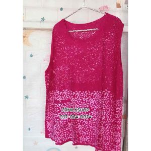 เสื้อบาติก เสื้อผู้ใหญ่พิมพ์ลาย เสื้อแขนกุด ใส่สบายใส่อยู่บ้าน ไซส์ใหญ่ สีสันสดใส