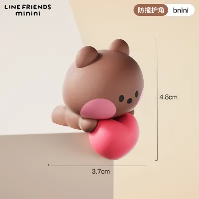 Line Friends Brown Indoor Furniture Accessories Corner Protector with Baby Safety Anti-Collision Edge Guard Kanak Kanak LFB360
