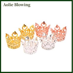Aolie 1 12 Dollhouse Mini Princess Crown Dollhouse Simulation Rhinestone Crowns Small Tiara Dolls House Decoration Accessories