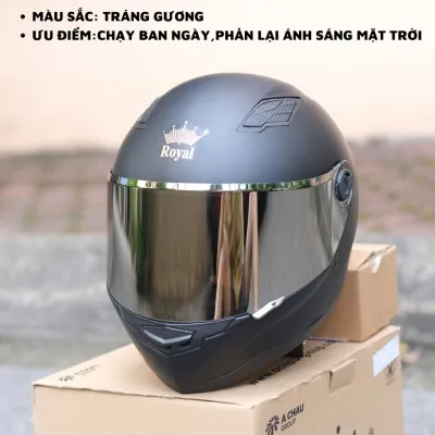 Mũ bảo hiểm Full face Royal M136 đen nhámđủ màu kínhnón bảo hiểm trùm đầu form nhỏgọn bảo hành 12 tháng