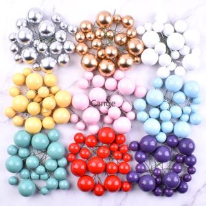 20pcs Mixed Gold Ball Birthday Cake Decoration Decoration Ball Party Dessert Cake Decoration