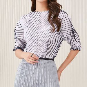 Áo Thun Ôm Sát Thường Ngày Cao Cấp Thời Trang Cao Cấp Giảm Béo Xếp Ly Thủ Công 1163