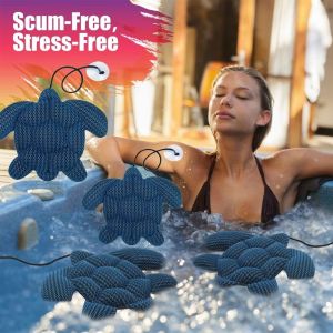 YUANZ รูปทรงเต่า ตัวดูดซับสิ่งสกปรกในอ่างน้ำร้อน เป็นมิตรกับสิ่งแวดล้อม นำกลับมาใช้ใหม่ได้ น้ำยาทำความสะอาดอ่างอาบน้ำ ของใช้สำหรับอ่างน้ำร้อน น่ารัก ฟองน้ำดูดซับน้ำมัน สระว่ายน้ำ