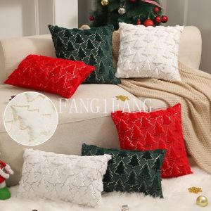 Christmas Tree Soft Plush Pillowcase New Year Christmas Decor Square Sofa Throw Pillow Covers 30*50cm/40*40cm/45*45cm/50*50cm
