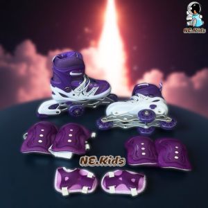 NE.Kids Sepatu Roda 3 Anak Paket Fullset Helm dan Dekker Pengaman Komplit