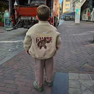 2026 KS Brand Winter Baby Boys Lambswool Jackets Cartoon Dinosaur Anchor Coats Kids Clothes Girls Cherry Jacket Beetle Outerwear2026