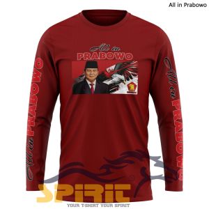 Baju All In Prabowo Kaos All In Prabowo Capres 2024 Lengan Panjang Katun 24s Premium All Color