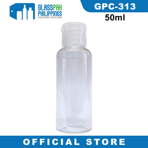 Glasspak 50ml Clear PET Material Bottle With Flip Top Lid Soft Bottle Travel Size Liquid Container Refillable Liquid Storage Bottle