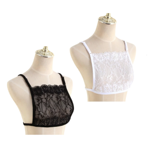 Lace Wearable Mock Camisole Bra Wrapped Chest Overlay Modesty Cover Vest Women Cleavage Cover Tube Top Underwear Gift