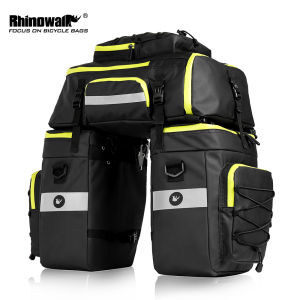 Rhinowalk Bicycle 3 in 1 Pannier Bag 65L Large Capacity Waterproof Multifunctional Bicycle Panniers Side Bag Cycling Storage Bag Rucksack Shoulder Bag Bicycle Accessories for Mountain Road Touring Bike