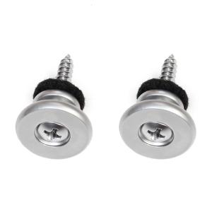 Set of 2 Guitar Strap Safe Locks Elegant Buttons Guitar Accessory Set Metal Strap Locks Electric Guitar Part for Guitar