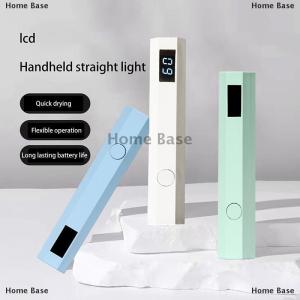 [COD] Home Base Mini Handheld UV Cordless Nail Lamp Gel Nail UV Lamp With LED Display Small Portable Light Therapy Lamp Nail