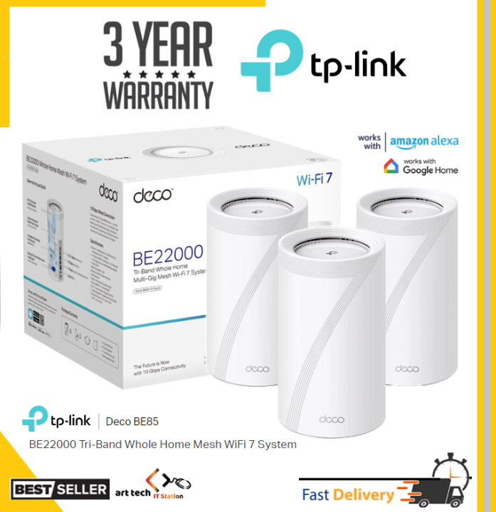 TP-LINK BE22000 WIFI 7 TRI-BND MULTI GIGABIT MESH WIFI ROUTER WITH ...