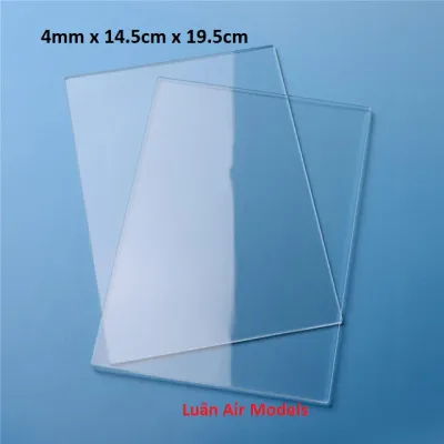 [3.5mm 4mm 14.5x19.5cm] Combo 2 tấm nhựa mica cứng trong suốt làm hồ cá chuồng kính hộp kính kính khung ảnh chế đồ chơi sáng tạo mô hình thủ công trang trí (VA137x2) - Luân Air Models