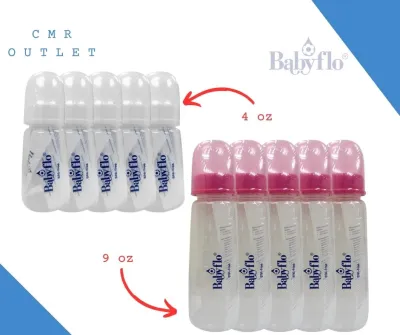 Babyflo Feeding Bottle Plain available in 4oz and 9oz