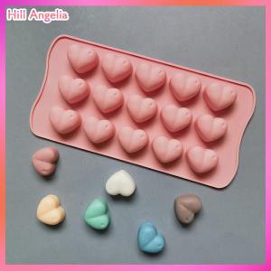 [Hill Angelia] 1Pc 15 Hole Three-dimensional Heart-shaped Silicone Mold DIY Chocolate Ice Grid Mousse Mold Soft Candy Baking Mold