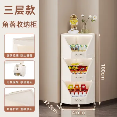 【KF】Kabinet Multi-Layer Corner Storage Cabinet Triangular Bookshelf Kids Book Toys Storage Cabinet Mommy Bag Cabinet BTP