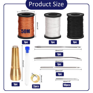 ชุดเข็มเย็บหนัง 20 ชิ้น ชุดอุปกรณ์เย็บหนัง แฮนด์เมด พร้อมเข็มเย็บผ้า สําหรับเย็บหนัง Sewing set