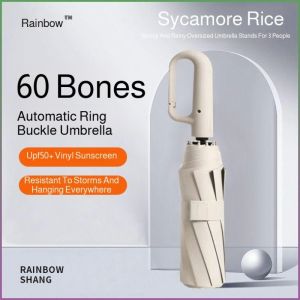 Fully Automatic Umbrella Rainbow thickened portable folding umbrella