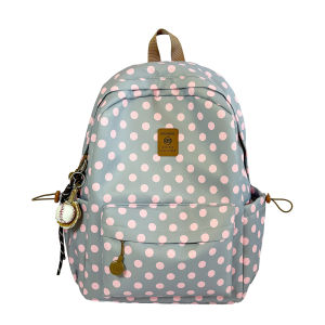 AE Retro Polka Dot Backpack for Female Students New Trendy Large Capacity Backpack for Middle and High School Students