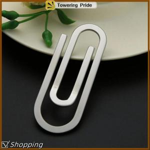 [Towering Pride] Stainless Steel Pocket Money Clip Wallet Metal Steel Bill Clip Clamp Folder Clip Cash ID Credit Card Money Holder