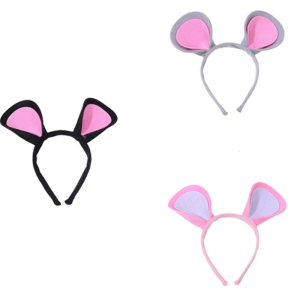 Adorkable Headband Cartoon Mouse Hair Hoop Eye-catching Headpiece Headwear for Halloween Cosplay Role Play