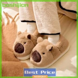 bashijian Sang trọng capybara Dép đóng ngón chân dép dễ thương Slip-On nhà Giày thoải mái lông giày đi bộ chống trượt cho phòng ngủ trong nhà