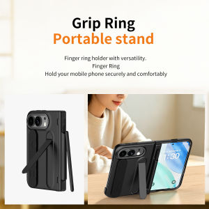 0930[Local Stock] Christmas Halloween For iPhone Ultra 18 Fold Swivel 180° Folding Wristband Stand Hinge 3-in-1 Full Lens Protection Drop Resistant Phone Case h261009