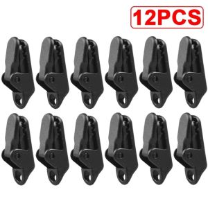 คลิปหนีบผ้าใบกันน้ำแบบหนีบเชือกกันสาด24ชิ้นอุปกรณ์ขายึดเต็นท์แคมป์ปิ้งกลางแจ้งเครื่องมือเอาตัวรอดเต้นท์การตั้งแคมป์คลิปจระเข้