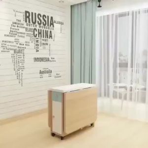 FREE Installation Retractable Dining Table Set Nordic Multifunctional Folding Dining Table Chair Combination