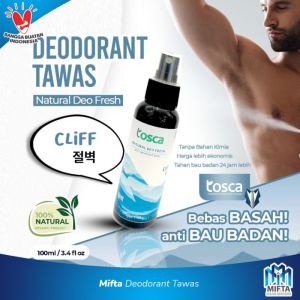 DEODORANT TAWAS SPRAY / NATURAL DEO FRESH 100ML TOSCA / DEODORAN SPRAY