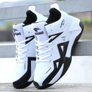 Cushioning Basketball Shoes For Men Outdoor High Top Breathable Rubber Running Shoes Fashion Mens Casual Sports Shoes