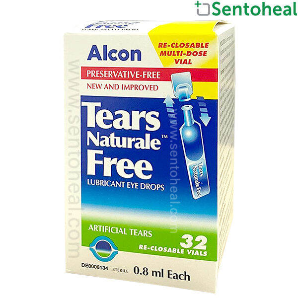 Alcon Tears Naturale Free 0.8ml x 32 re-closable vial - Lubricant Eye ...