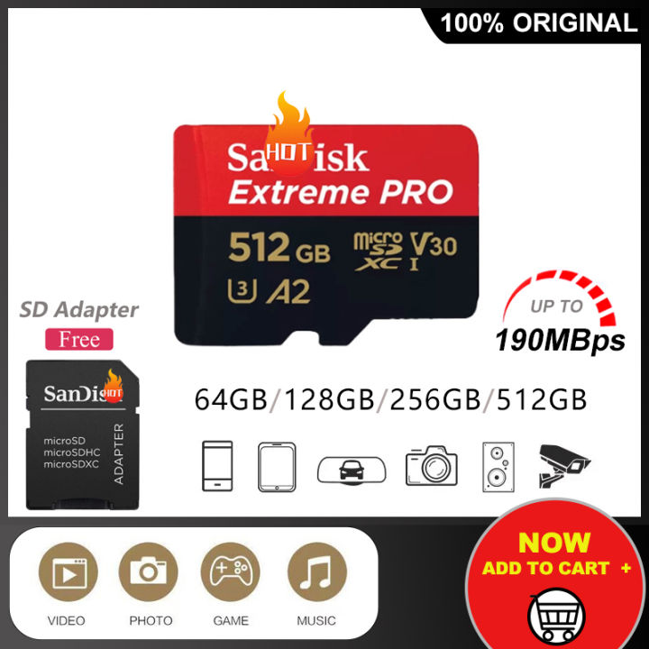 Micro Memory SD Card extreme PRO Ultra Kartu memori 512GB/256GB/128GB