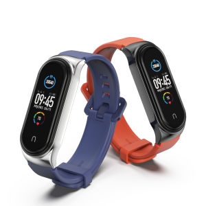 VUAERANG Strap for Xiaomi Mi Band 7 Silicone Bracelet Metal CS Case ​for Miband 7 Strap Correa Wristband for Mi Band 7 NFC Versio