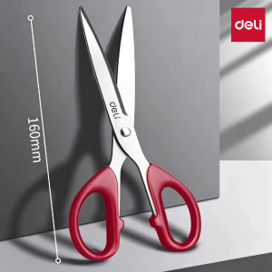Deli 160mm Stainless Steel Scissors School Office Supply Business Stationery Home Tailor Shears Paper Cutter Kitchen Knife Tool