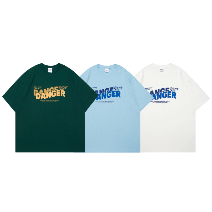 เสื้อยืด “ Danger” T-Shirt [B639] | Lazada.co.th