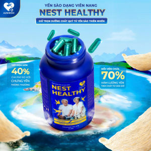 (Mua 2 tặng 1 hộp mặt nạ 30 miếng) AUSMEDIC Viên Uống Bồi Bổ Sức Khoẻ Nest Healthy Hộp 90 Viên Tăng Cường Sức Khỏe Đề Kháng Chất Lượng Cao Cấp An Toàn Hiệu Quả Yến Sào 22.500mg