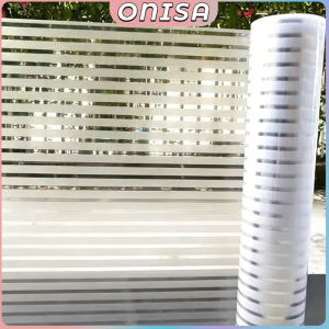 Onisa Static Striped Frosted Window Film Non-Adhesive Static Cling Privacy Glass Sticker 45×100cm
