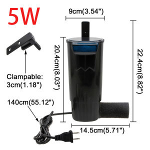 ★Same Day Shipping★ 3W 220V 240L/H Aquarium Turtle Low Water Filter Pump Tortoise Tank Water Filter Low Water Level Reptile Low Noise Filter Pump Aquarium Waterfall Cleaning Supply for Turtle Tortoise Frog CYB-Turtle-Filter