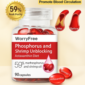 Antarctic Krill Oil with Astaxanthin Pure Natural Omega-3 Supplement for Heart Brain Joint Health Immune Booster Energy Enhancement 60 Softgel Capsules