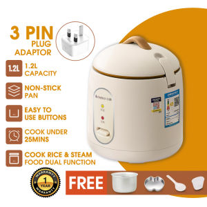 SG [READY STOCK] 2.5L Smart Electric Rice cooker non stick pot For 4-6 People Portable Mini Electric cooker Electric Pot 電飯鍋