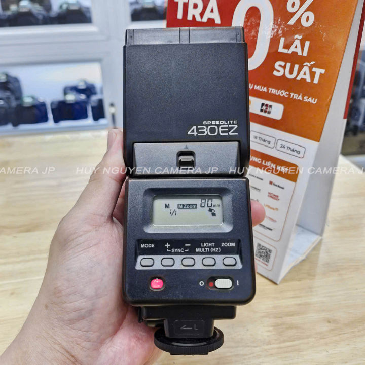 ĐEN FLASH CANON 430EZ . HOẠT ĐỘNG TỐT MỌI CHỨC NĂNG , ÁNH SÁNG TRONG ...