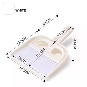 White Mini Cleaning Brush Small Broom Dustpans Set Desktop Garbage Sweeper for Desktop Computer Keyboard Cars