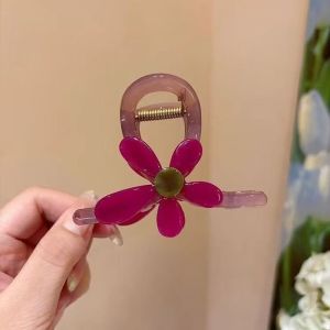 Charming hoa Acrylic Kẹp tóc càng cua cho phụ nữ dễ thương Daisy thiết kế nửa lên kiểu tóc phụ kiện với phong cách mùa Xuân Tươi Mới