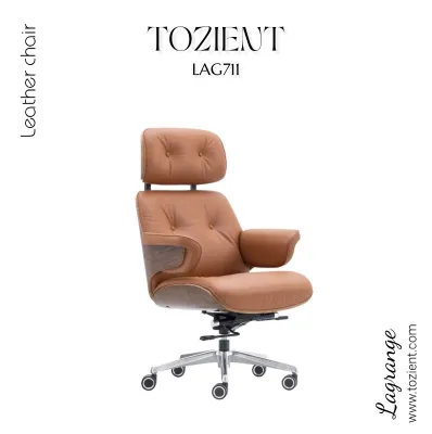 TOZIENT LAG711 /Lagrange/ เก้าอี้หนัง - เก้าอี้สํานักงาน Morden สุดหรู เบาะนั่งระบายอากาศ ล้อเงียบสําหรับการศึกษาวิลล่า