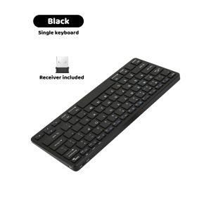 ✅【SG】Wireless Keyboard Bluetooth 2.4G Rechargeable Slim Compact Quiet Keyboard for iPad Tablet Laptop PC Phone MacBook Windows iOS Android Multi Device Portable Office Study Keyboard USB Receiver for Home School Business Black Grey